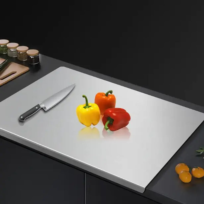 Stainless Steel Non-Slip Cutting Board for Kitchen Prep