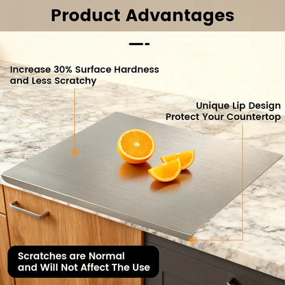 Stainless Steel Non-Slip Cutting Board for Kitchen Prep