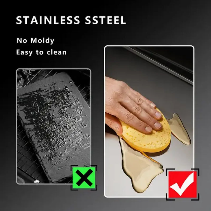 Stainless Steel Non-Slip Cutting Board for Kitchen Prep