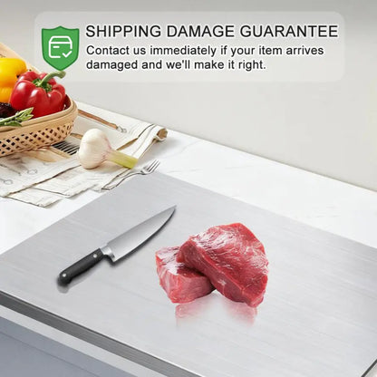 Stainless Steel Non-Slip Cutting Board for Kitchen Prep