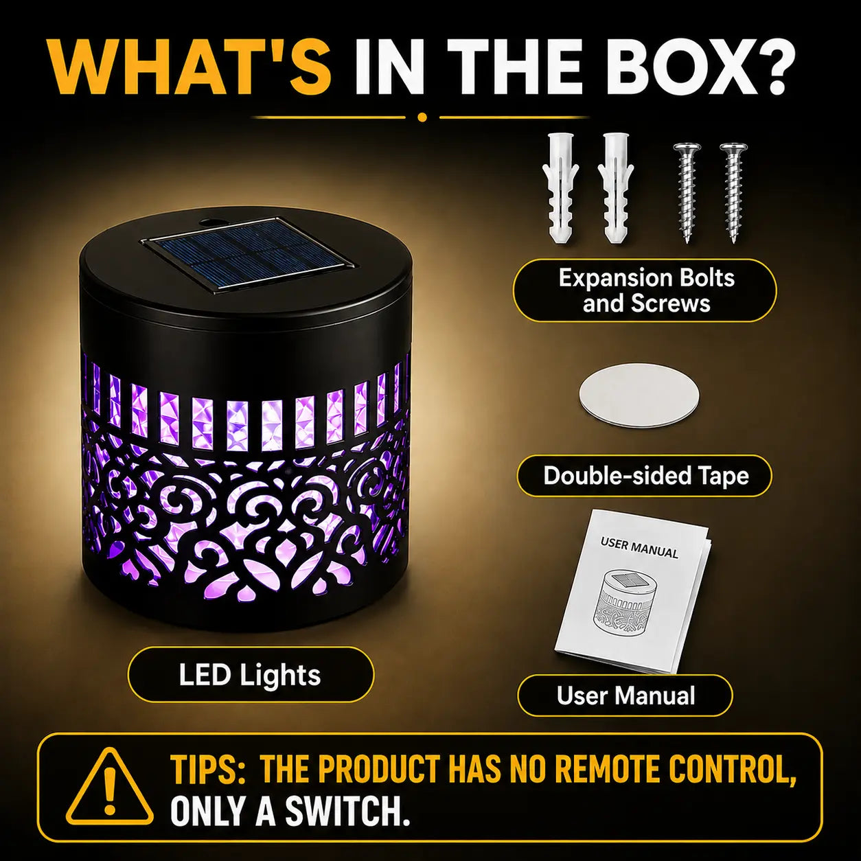 Solar Mandala Wall Lights with 7-Color Changing LED Glow