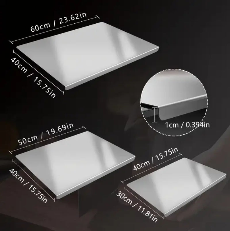Stainless Steel Non-Slip Cutting Board for Kitchen Prep