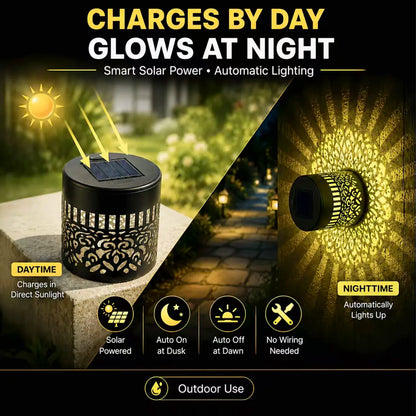 Solar Mandala Wall Lights with 7-Color Changing LED Glow