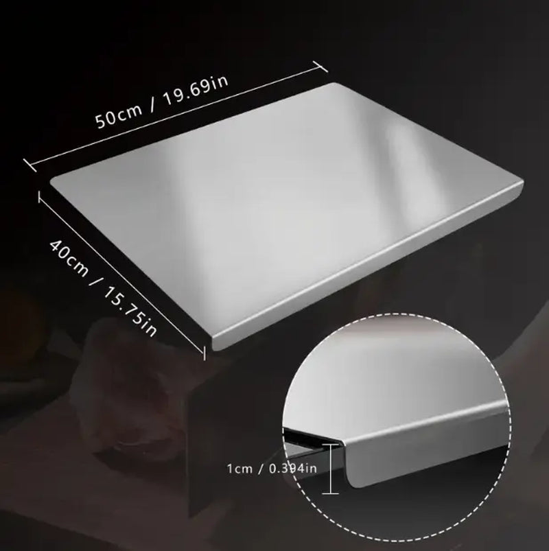 Stainless Steel Non-Slip Cutting Board for Kitchen Prep